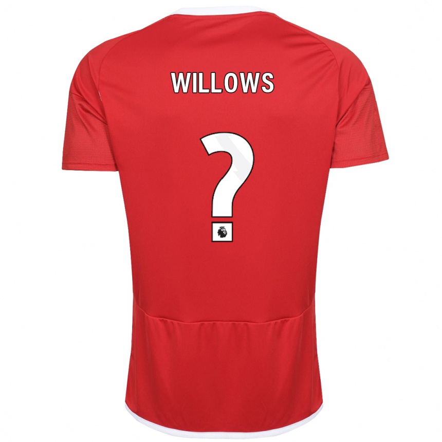 Kinder Fußball Jordan Willows #0 Rot Heimtrikot Trikot 2023/24 T-Shirt Luxemburg