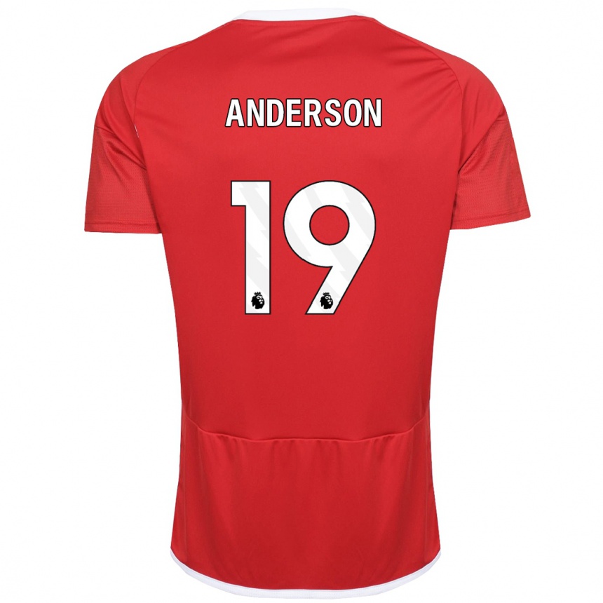 Kinder Fußball Becky Anderson #19 Rot Heimtrikot Trikot 2023/24 T-Shirt Luxemburg