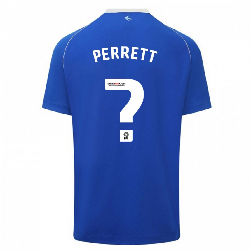 Kinder Fußball Troy Perrett #0 Blau Heimtrikot Trikot 2023/24 T-Shirt Luxemburg