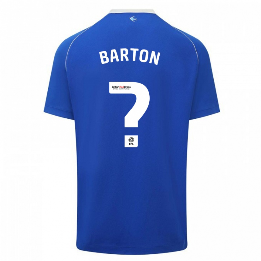 Kinder Fußball Daniel Barton #0 Blau Heimtrikot Trikot 2023/24 T-Shirt Luxemburg