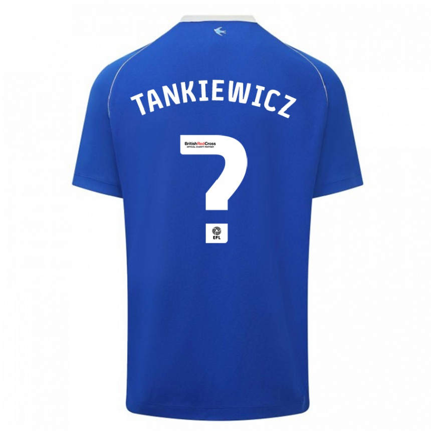 Kinder Fußball Rob Tankiewicz #0 Blau Heimtrikot Trikot 2023/24 T-Shirt Luxemburg