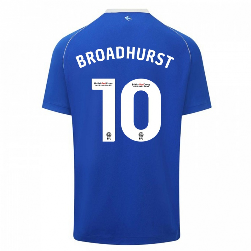 Kinder Fußball Danielle Broadhurst #10 Blau Heimtrikot Trikot 2023/24 T-Shirt Luxemburg