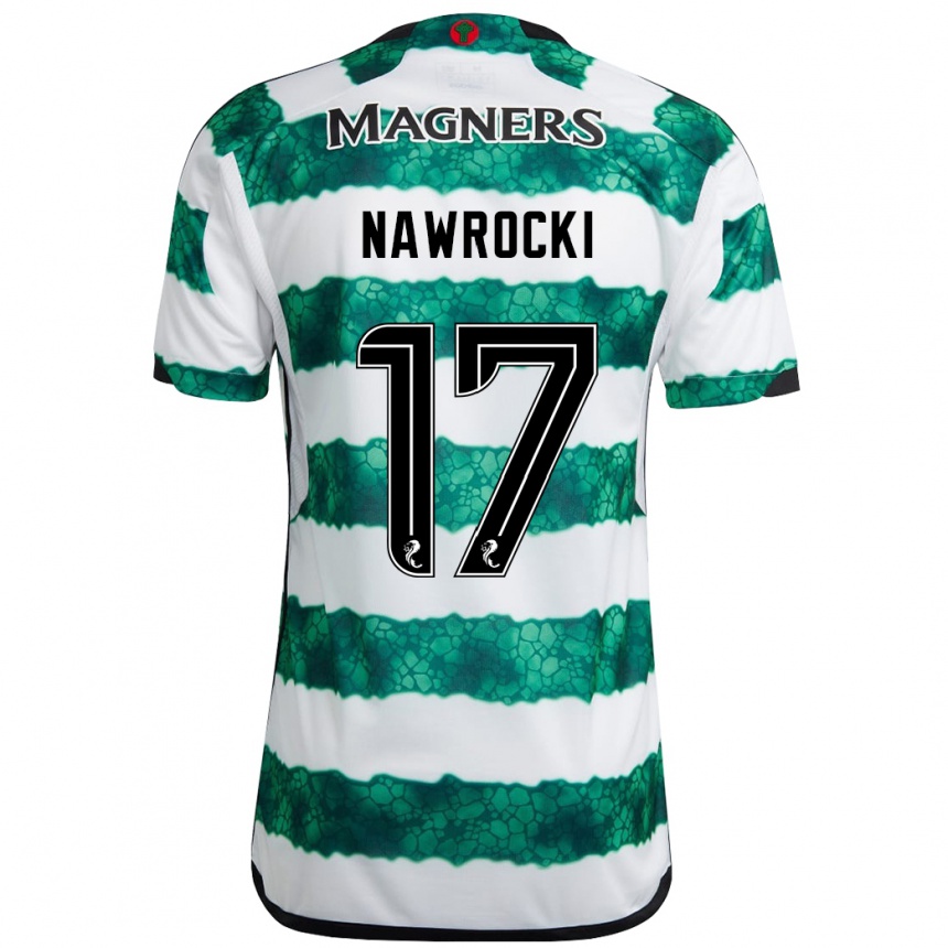 Kinder Fußball Maik Nawrocki #17 Grün Heimtrikot Trikot 2023/24 T-Shirt Luxemburg