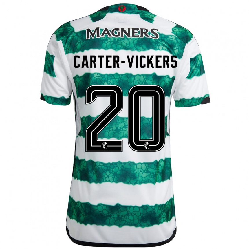 Kinder Fußball Cameron Carter-Vickers #20 Grün Heimtrikot Trikot 2023/24 T-Shirt Luxemburg