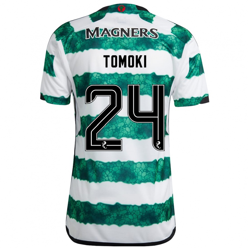 Kinder Fußball Tomoki Iwata #24 Grün Heimtrikot Trikot 2023/24 T-Shirt Luxemburg