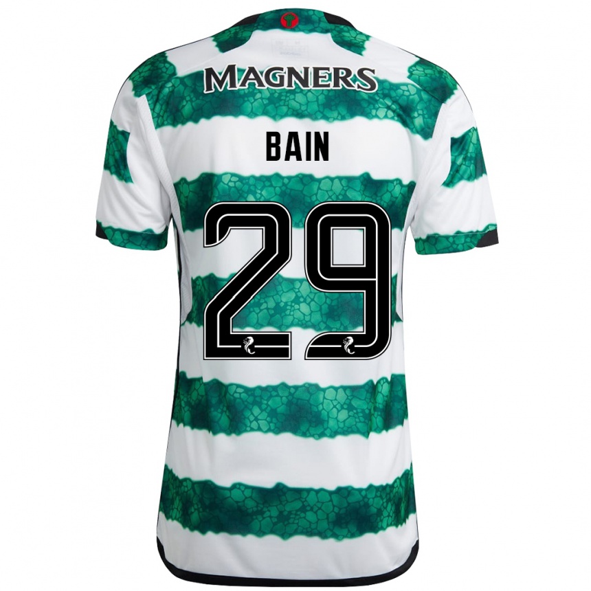 Kinder Fußball Scott Bain #29 Grün Heimtrikot Trikot 2023/24 T-Shirt Luxemburg
