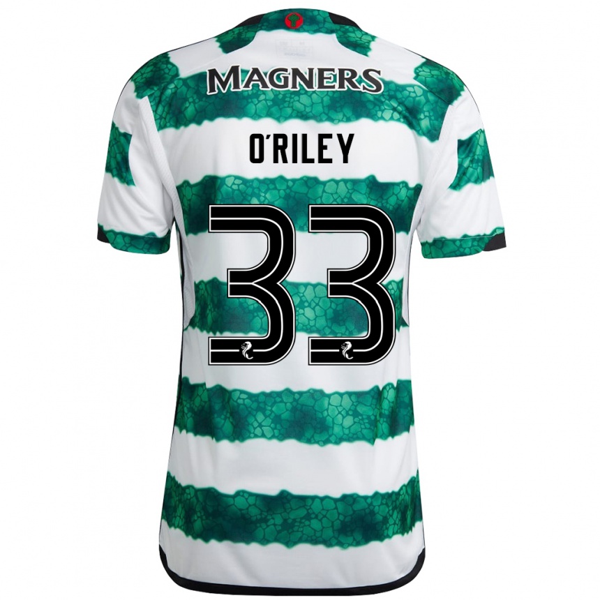 Kinder Fußball Matt O'riley #33 Grün Heimtrikot Trikot 2023/24 T-Shirt Luxemburg