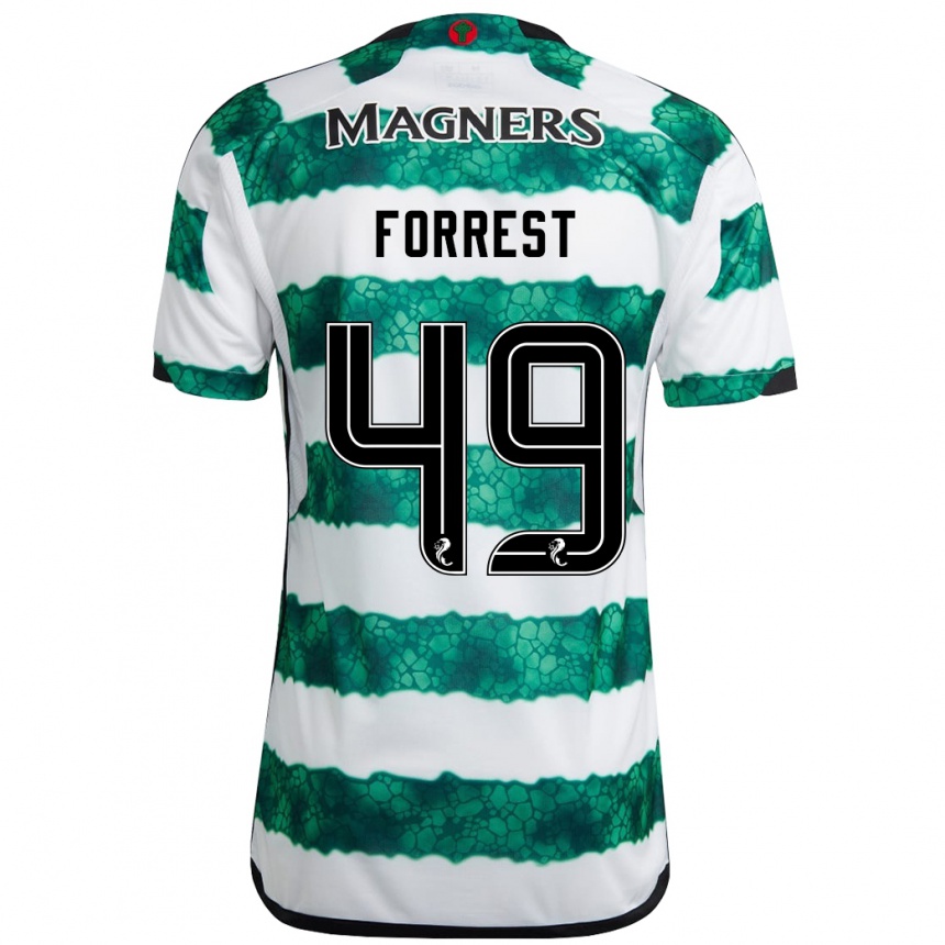 Kinder Fußball James Forrest #49 Grün Heimtrikot Trikot 2023/24 T-Shirt Luxemburg