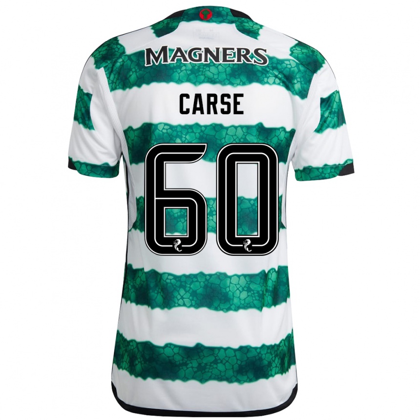 Kinder Fußball Mackenzie Carse #60 Grün Heimtrikot Trikot 2023/24 T-Shirt Luxemburg
