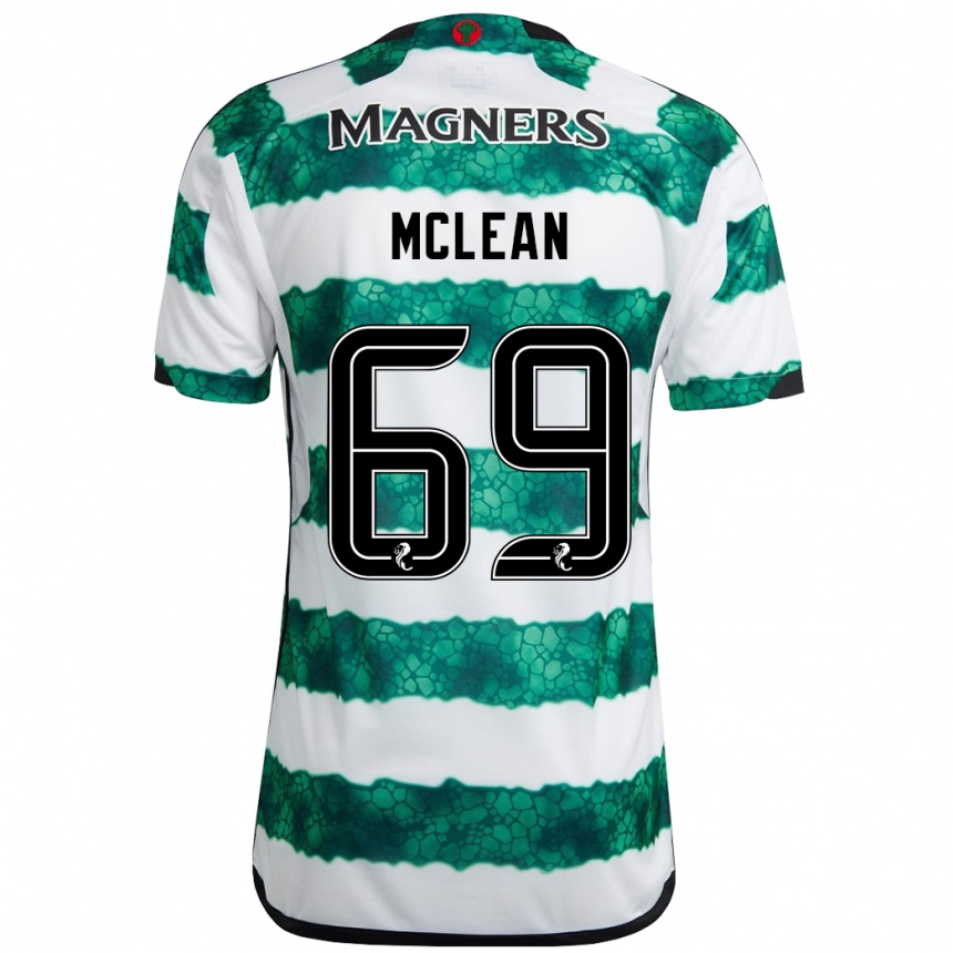 Kinder Fußball Kai Mclean #69 Grün Heimtrikot Trikot 2023/24 T-Shirt Luxemburg