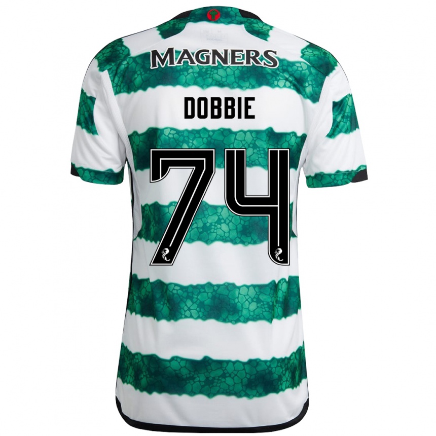 Kinder Fußball Lewis Dobbie #74 Grün Heimtrikot Trikot 2023/24 T-Shirt Luxemburg