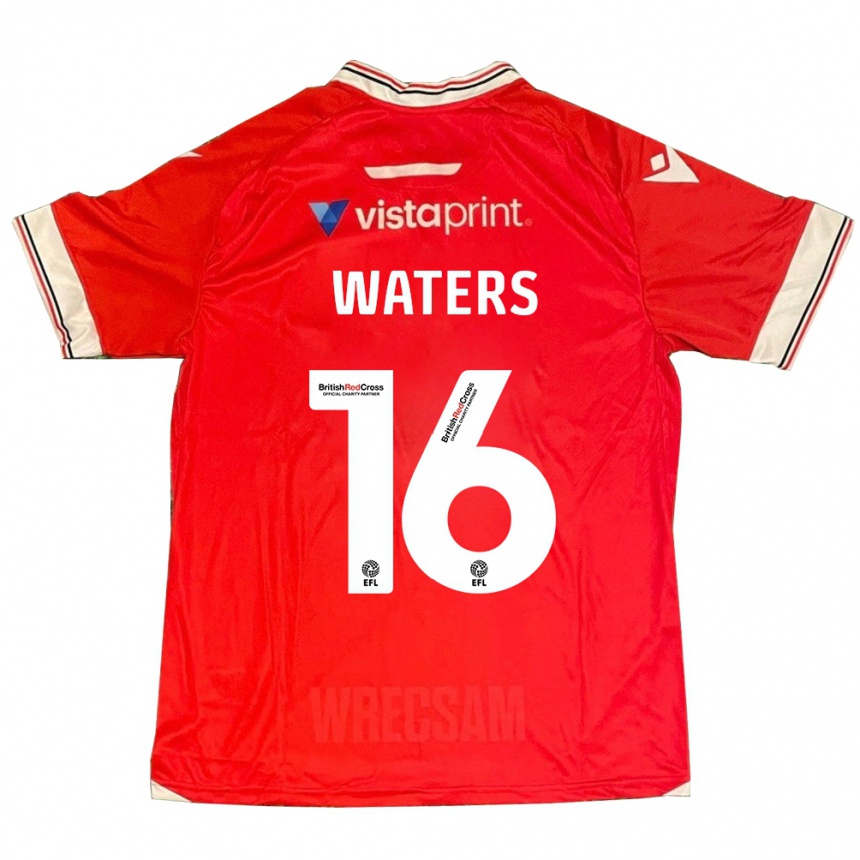 Kinder Fußball Billy Waters #16 Rot Heimtrikot Trikot 2023/24 T-Shirt Luxemburg