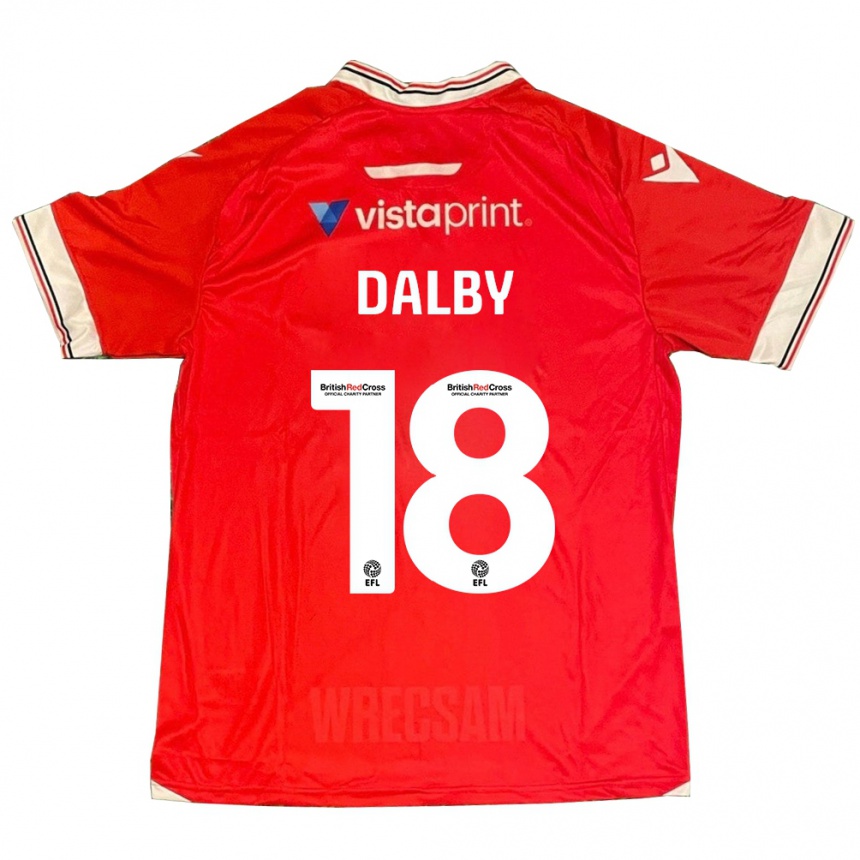 Kinder Fußball Sam Dalby #18 Rot Heimtrikot Trikot 2023/24 T-Shirt Luxemburg