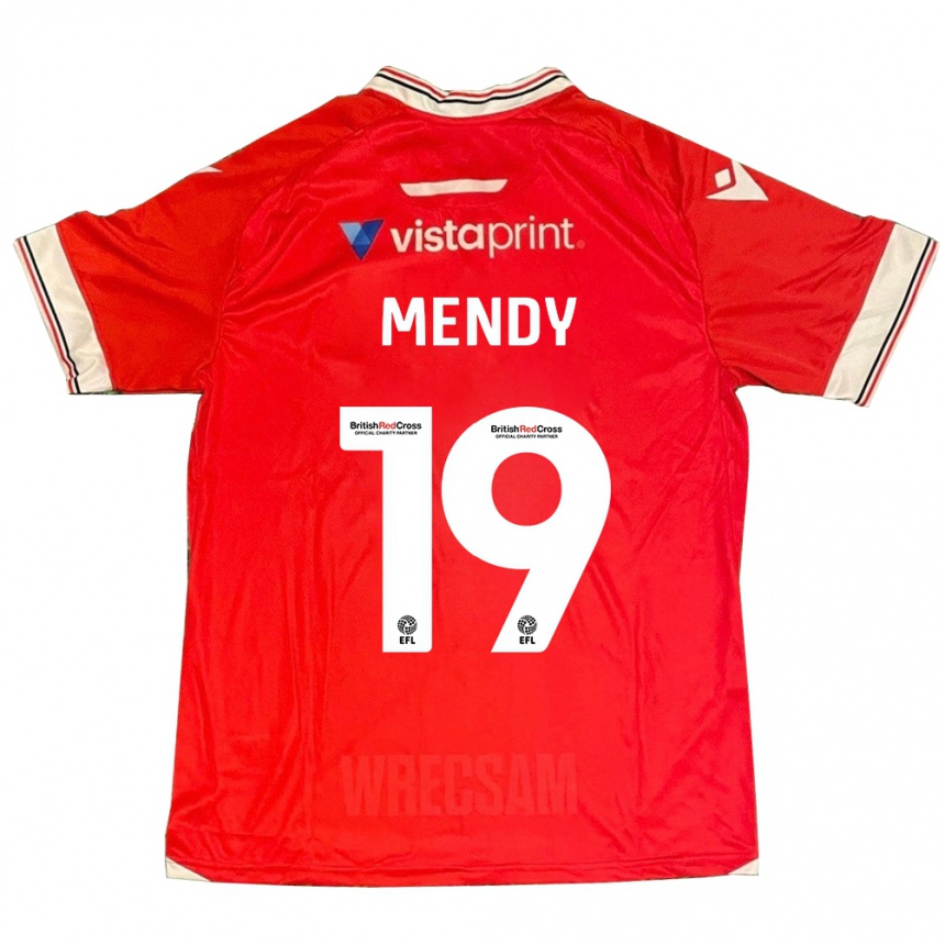 Kinder Fußball Jacob Mendy #19 Rot Heimtrikot Trikot 2023/24 T-Shirt Luxemburg