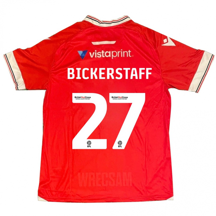 Kinder Fußball Jake Bickerstaff #27 Rot Heimtrikot Trikot 2023/24 T-Shirt Luxemburg
