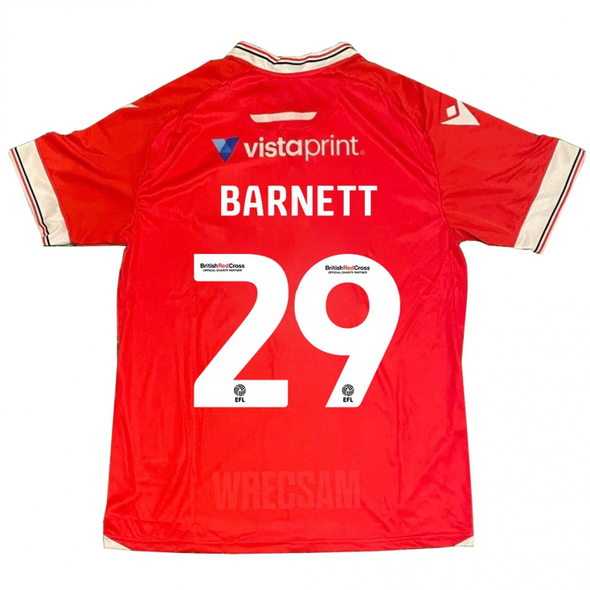 Kinder Fußball Ryan Barnett #29 Rot Heimtrikot Trikot 2023/24 T-Shirt Luxemburg