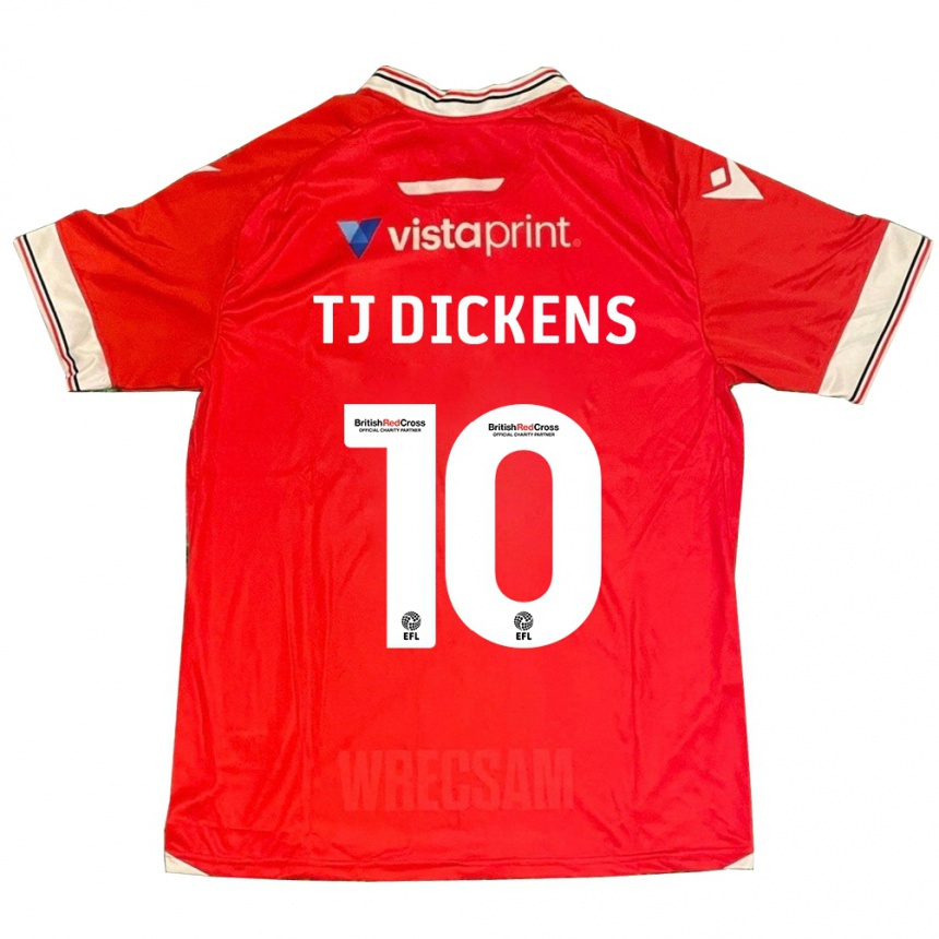 Kinder Fußball Tonicha Tj Dickens #10 Rot Heimtrikot Trikot 2023/24 T-Shirt Luxemburg