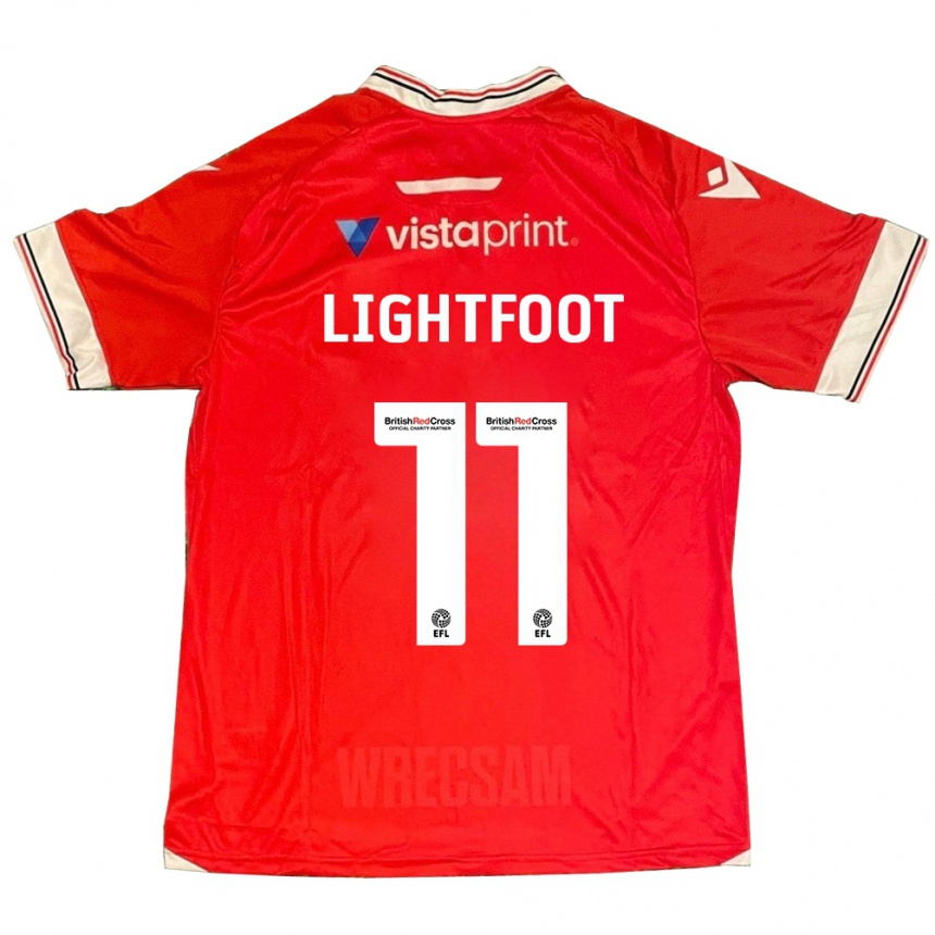Kinder Fußball Amber Lightfoot #11 Rot Heimtrikot Trikot 2023/24 T-Shirt Luxemburg