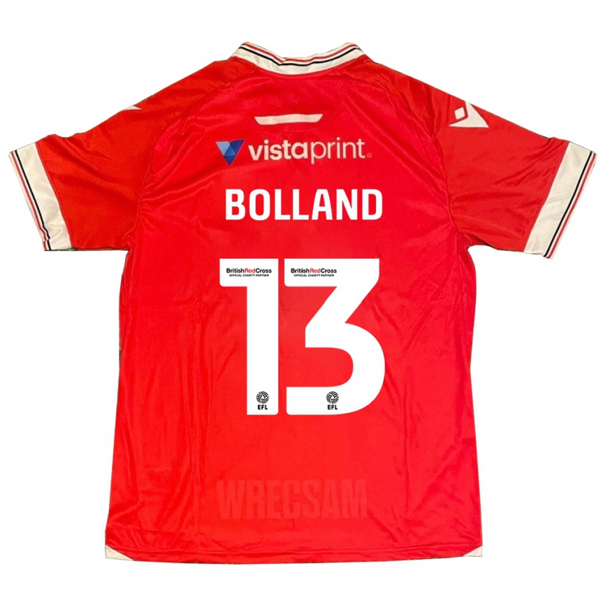 Kinder Fußball Charlotte Bolland #13 Rot Heimtrikot Trikot 2023/24 T-Shirt Luxemburg