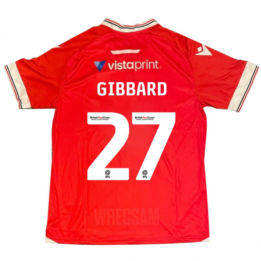 Kinder Fußball Mari Gibbard #27 Rot Heimtrikot Trikot 2023/24 T-Shirt Luxemburg