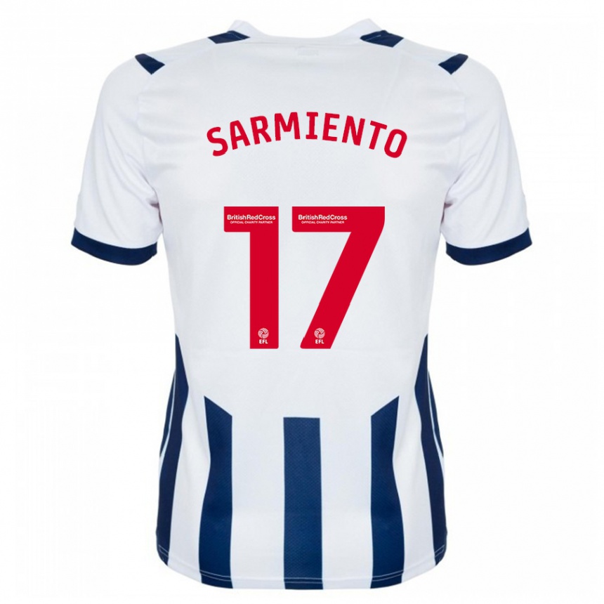 Kinder Fußball Jeremy Sarmiento #17 Weiß Heimtrikot Trikot 2023/24 T-Shirt Luxemburg