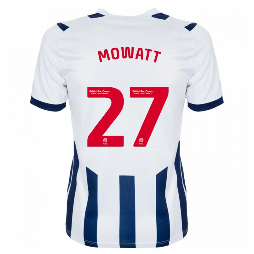 Kinder Fußball Alex Mowatt #27 Weiß Heimtrikot Trikot 2023/24 T-Shirt Luxemburg