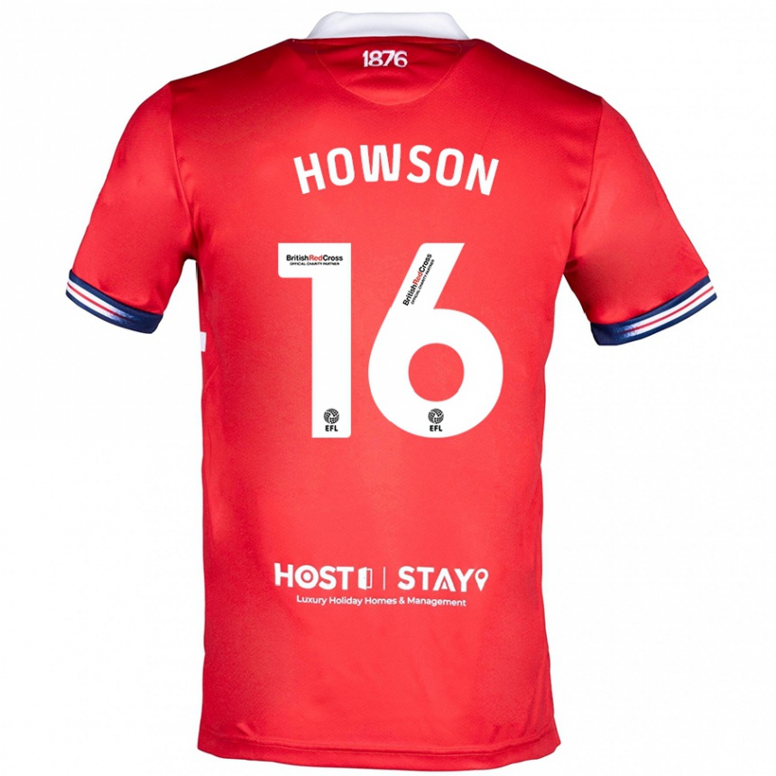 Kinder Fußball Jonathan Howson #16 Rot Heimtrikot Trikot 2023/24 T-Shirt Luxemburg
