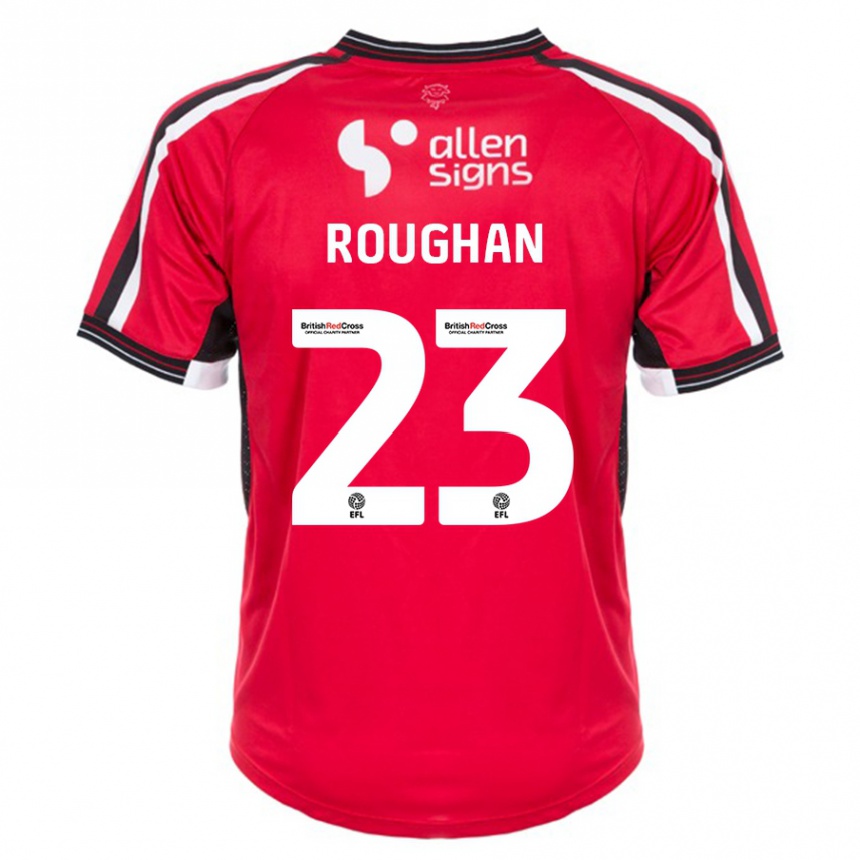 Kinder Fußball Sean Roughan #23 Rot Heimtrikot Trikot 2023/24 T-Shirt Luxemburg
