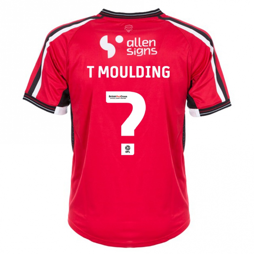 Kinder Fußball Ella Thompson-Moulding #0 Rot Heimtrikot Trikot 2023/24 T-Shirt Luxemburg