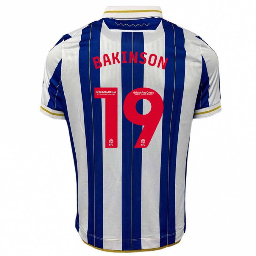 Kinder Fußball Tyreeq Bakinson #19 Blau Weiss Heimtrikot Trikot 2023/24 T-Shirt Luxemburg