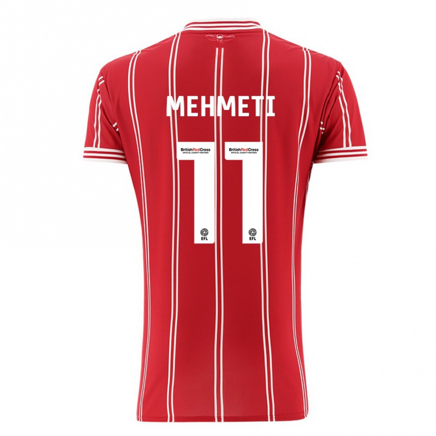 Kinder Fußball Anis Mehmeti #11 Rot Heimtrikot Trikot 2023/24 T-Shirt Luxemburg