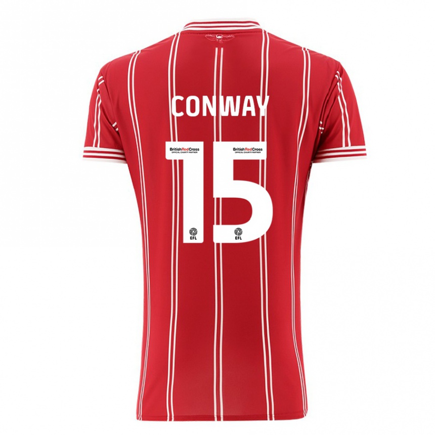 Kinder Fußball Tommy Conway #15 Rot Heimtrikot Trikot 2023/24 T-Shirt Luxemburg