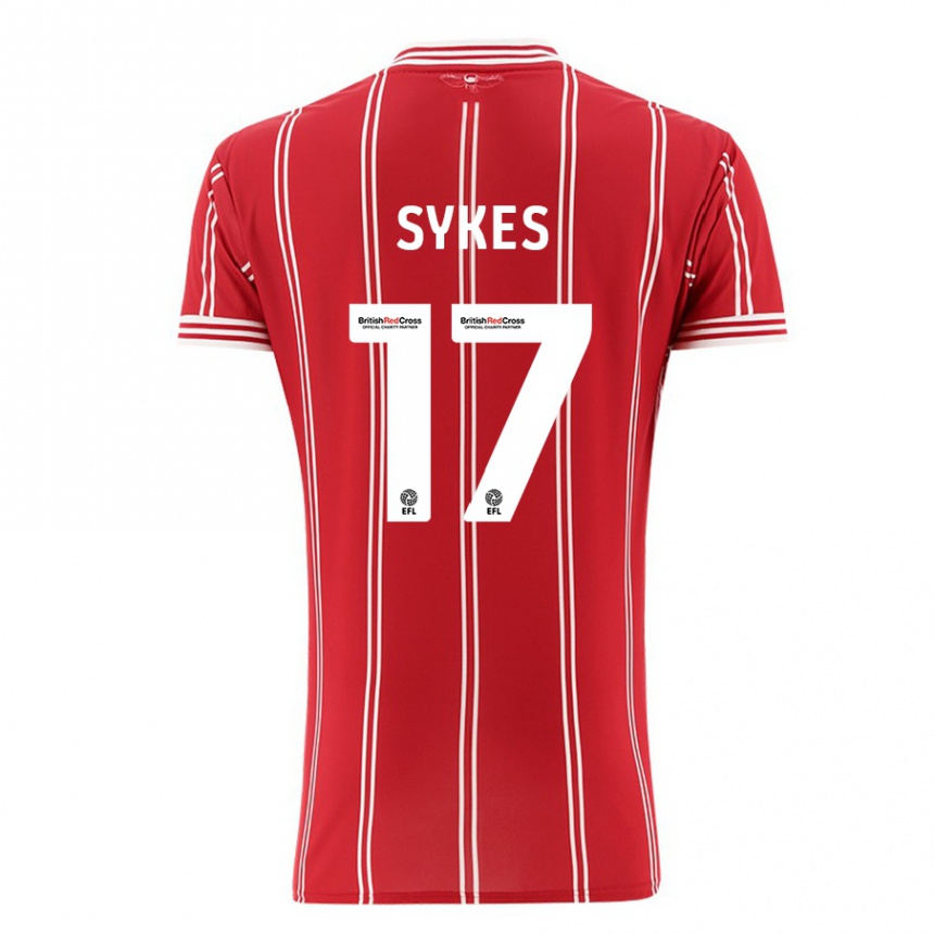 Kinder Fußball Mark Sykes #17 Rot Heimtrikot Trikot 2023/24 T-Shirt Luxemburg