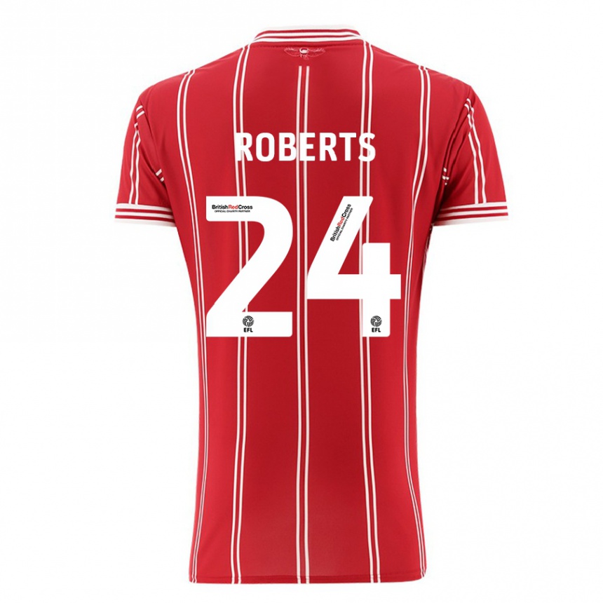 Kinder Fußball Haydon Roberts #24 Rot Heimtrikot Trikot 2023/24 T-Shirt Luxemburg