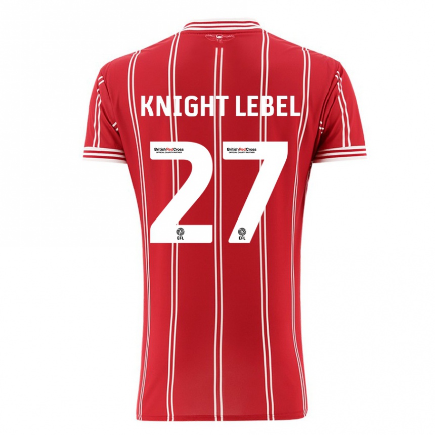 Kinder Fußball Jamie Knight-Lebel #27 Rot Heimtrikot Trikot 2023/24 T-Shirt Luxemburg