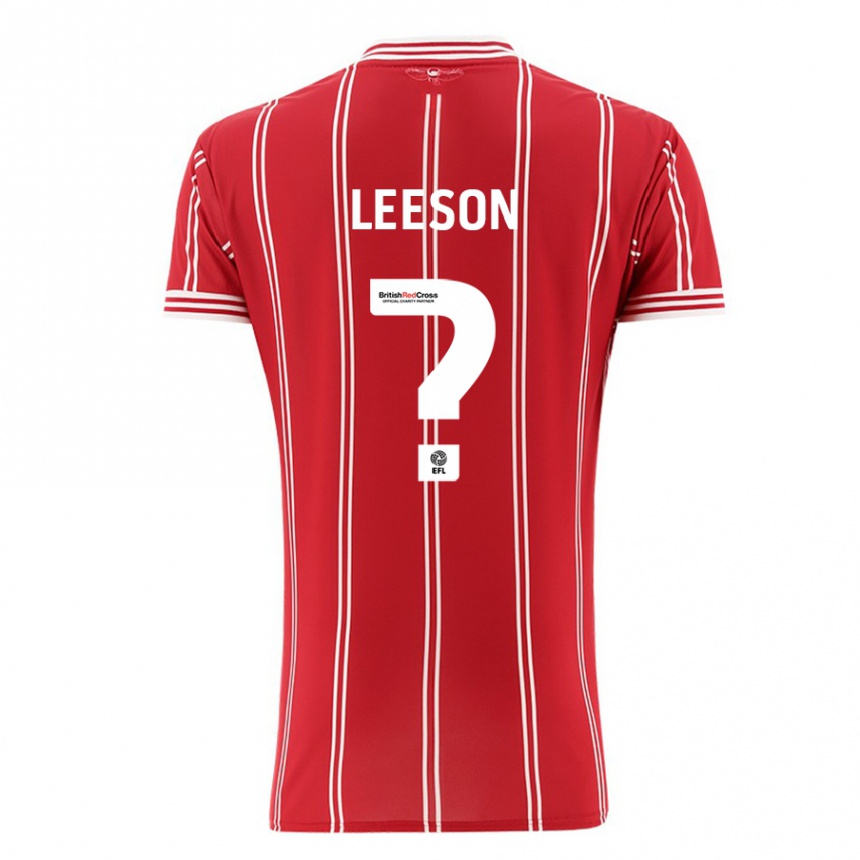 Kinder Fußball Harry Leeson #0 Rot Heimtrikot Trikot 2023/24 T-Shirt Luxemburg