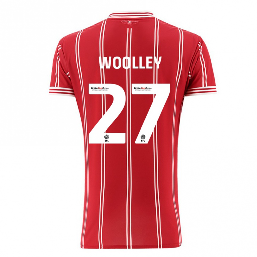 Kinder Fußball Jesse Woolley #27 Rot Heimtrikot Trikot 2023/24 T-Shirt Luxemburg