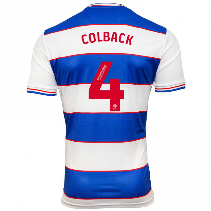 Kinder Fußball Jack Colback #4 Weiß Blau Heimtrikot Trikot 2023/24 T-Shirt Luxemburg