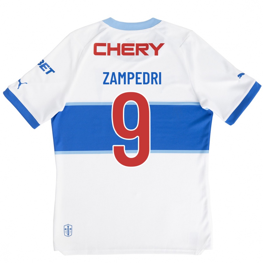 Kinder Fußball Fernando Zampedri #9 Weiß Heimtrikot Trikot 2023/24 T-Shirt Luxemburg
