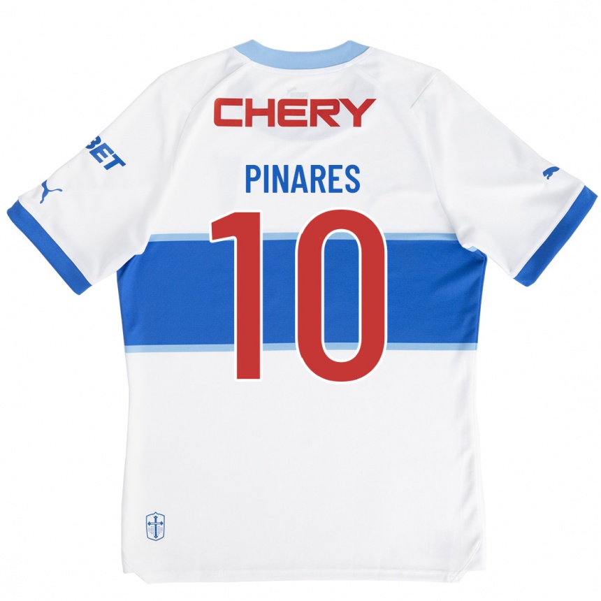 Kinder Fußball César Pinares #10 Weiß Heimtrikot Trikot 2023/24 T-Shirt Luxemburg
