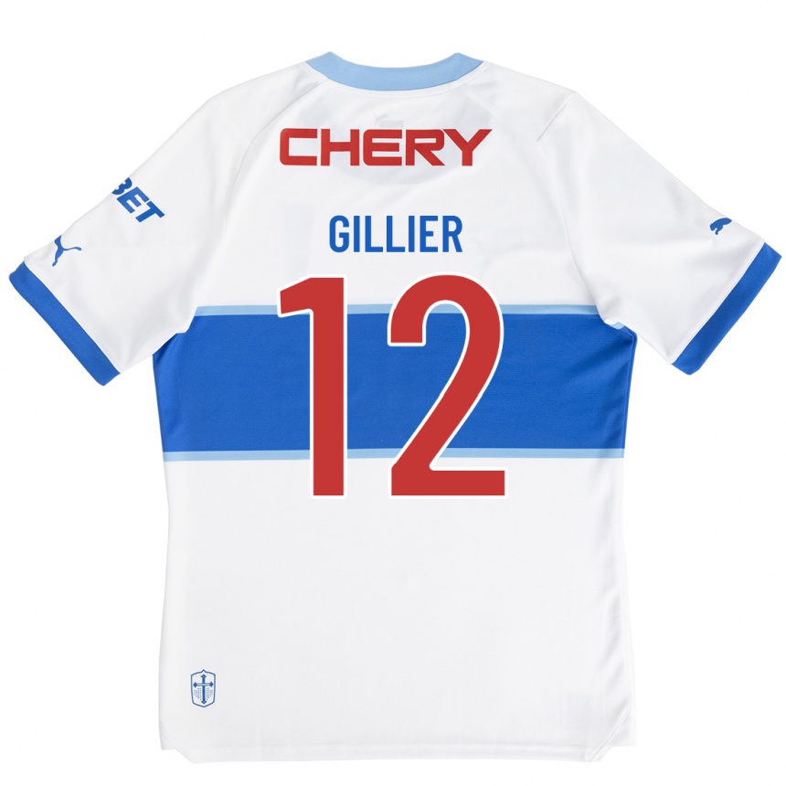 Kinder Fußball Thomas Gillier #12 Weiß Heimtrikot Trikot 2023/24 T-Shirt Luxemburg