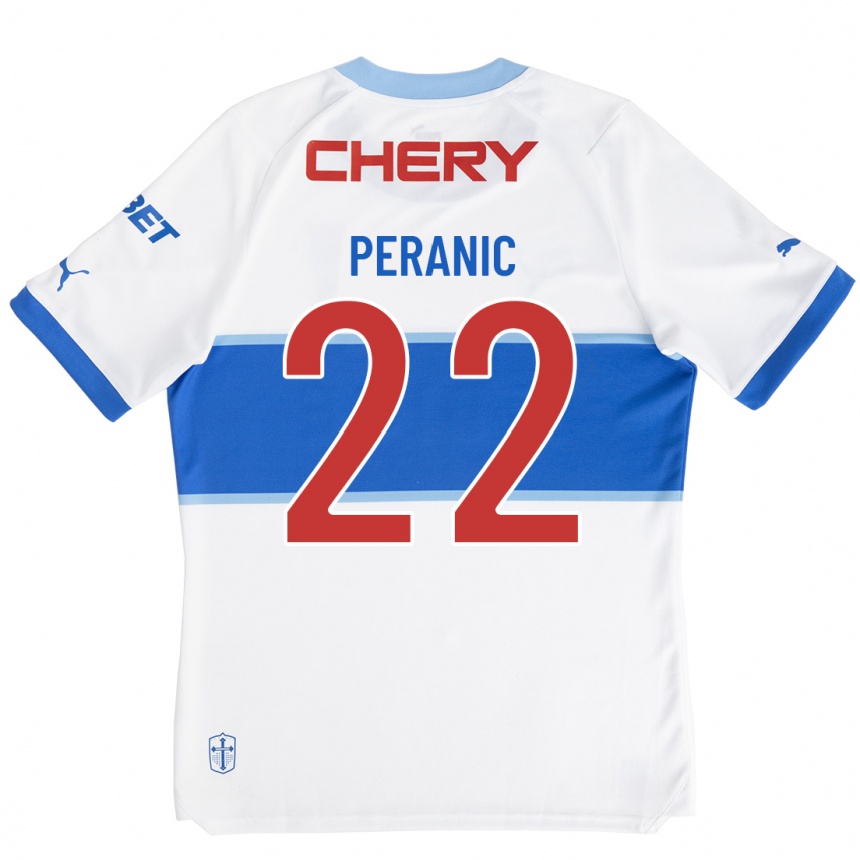 Kinder Fußball Nicolás Peranic #22 Weiß Heimtrikot Trikot 2023/24 T-Shirt Luxemburg