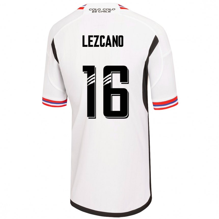 Kinder Fußball Darío Lezcano #16 Weiß Heimtrikot Trikot 2023/24 T-Shirt Luxemburg