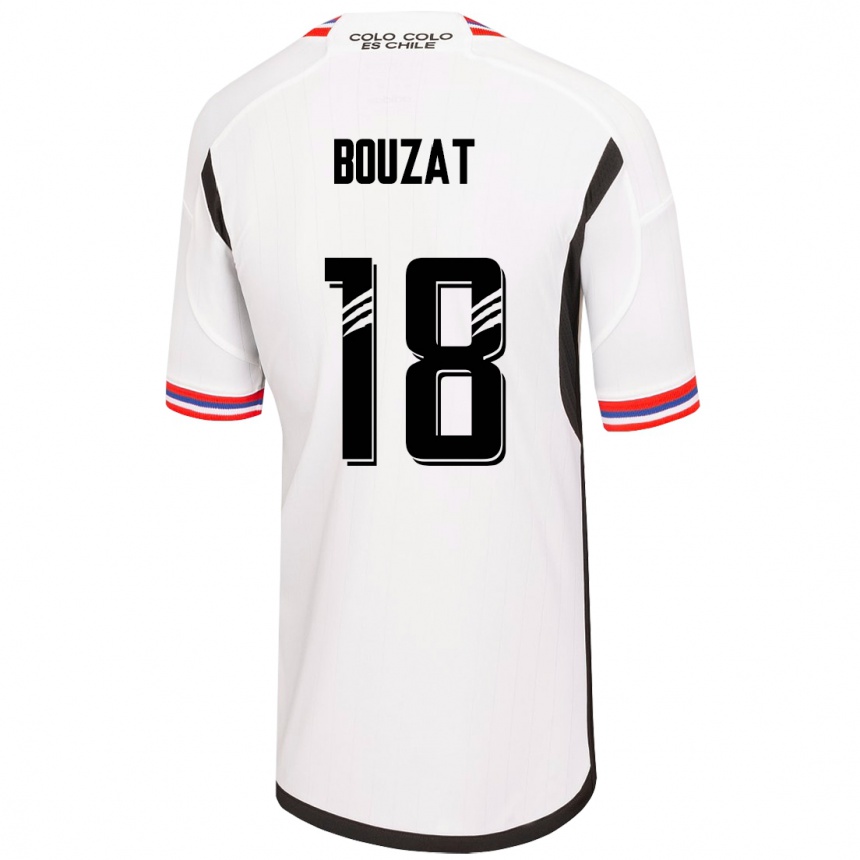 Kinder Fußball Agustín Bouzat #18 Weiß Heimtrikot Trikot 2023/24 T-Shirt Luxemburg