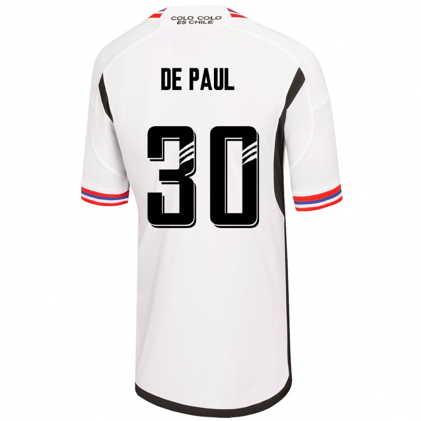 Kinder Fußball Fernando De Paul #30 Weiß Heimtrikot Trikot 2023/24 T-Shirt Luxemburg