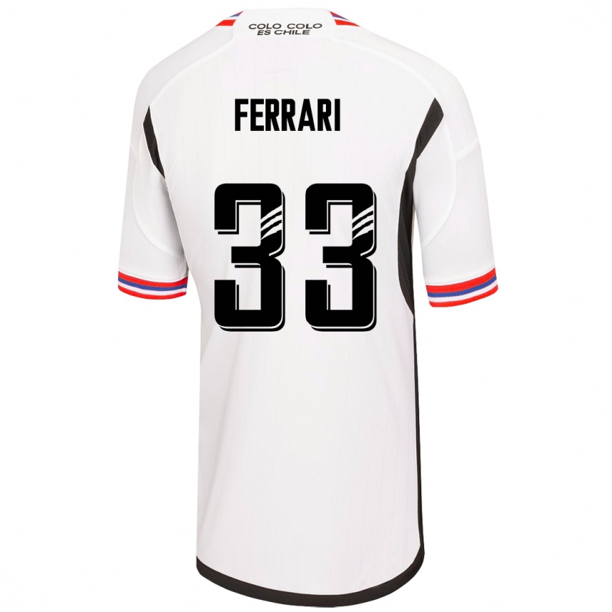 Kinder Fußball Matías Ferrari #33 Weiß Heimtrikot Trikot 2023/24 T-Shirt Luxemburg
