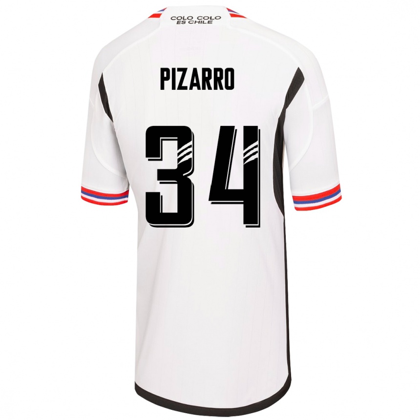 Kinder Fußball Vicente Pizarro #34 Weiß Heimtrikot Trikot 2023/24 T-Shirt Luxemburg