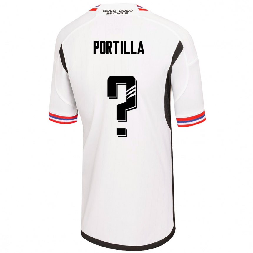 Kinder Fußball Dylan Portilla #0 Weiß Heimtrikot Trikot 2023/24 T-Shirt Luxemburg