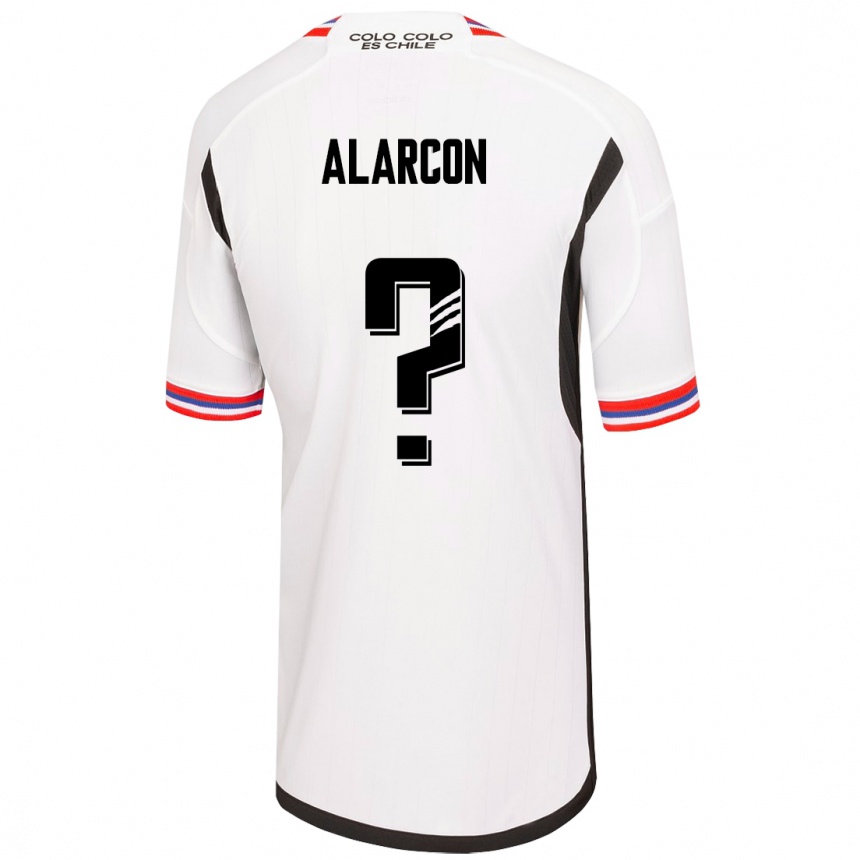Kinder Fußball Cristian Alarcón #0 Weiß Heimtrikot Trikot 2023/24 T-Shirt Luxemburg