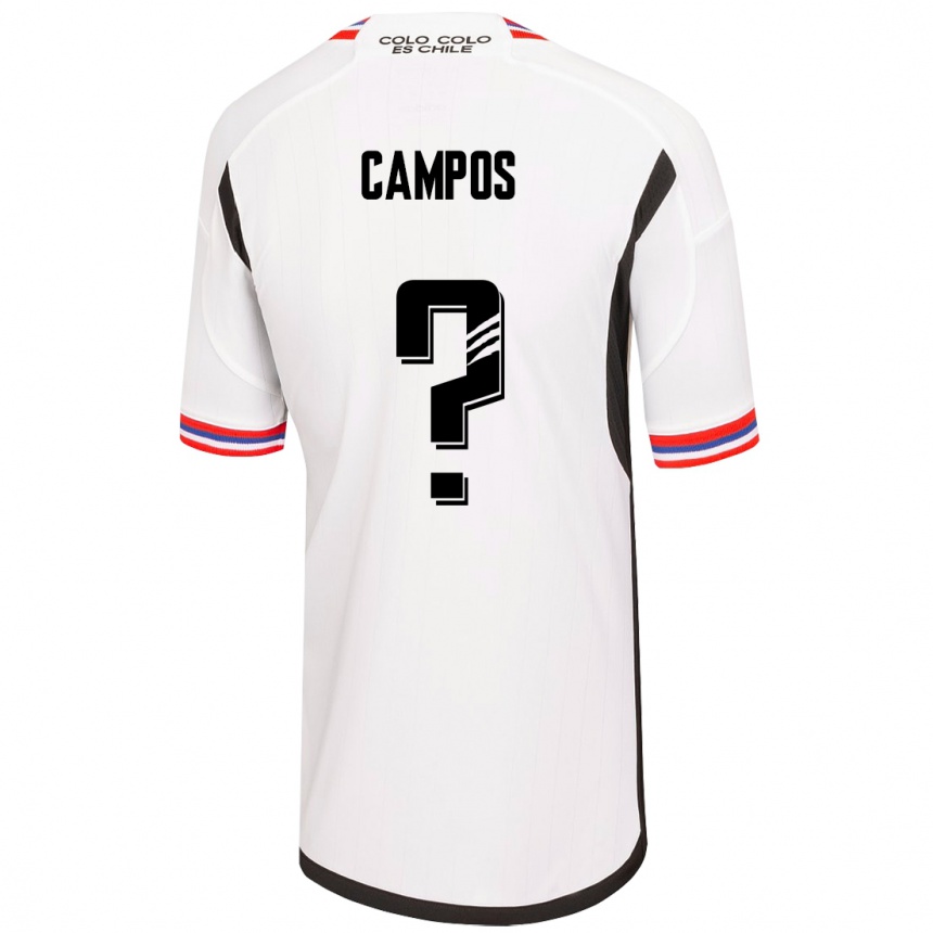 Kinder Fußball Víctor Campos #0 Weiß Heimtrikot Trikot 2023/24 T-Shirt Luxemburg